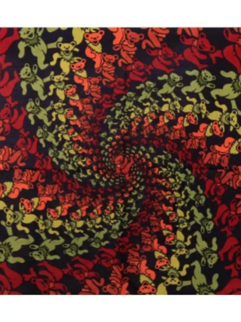 Grateful Dead Wood Spiral Bears Bandana ~ Officially Licensed ~ Brand New!